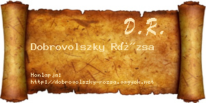 Dobrovolszky Rózsa névjegykártya
