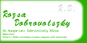 rozsa dobrovolszky business card