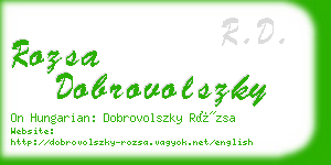 rozsa dobrovolszky business card